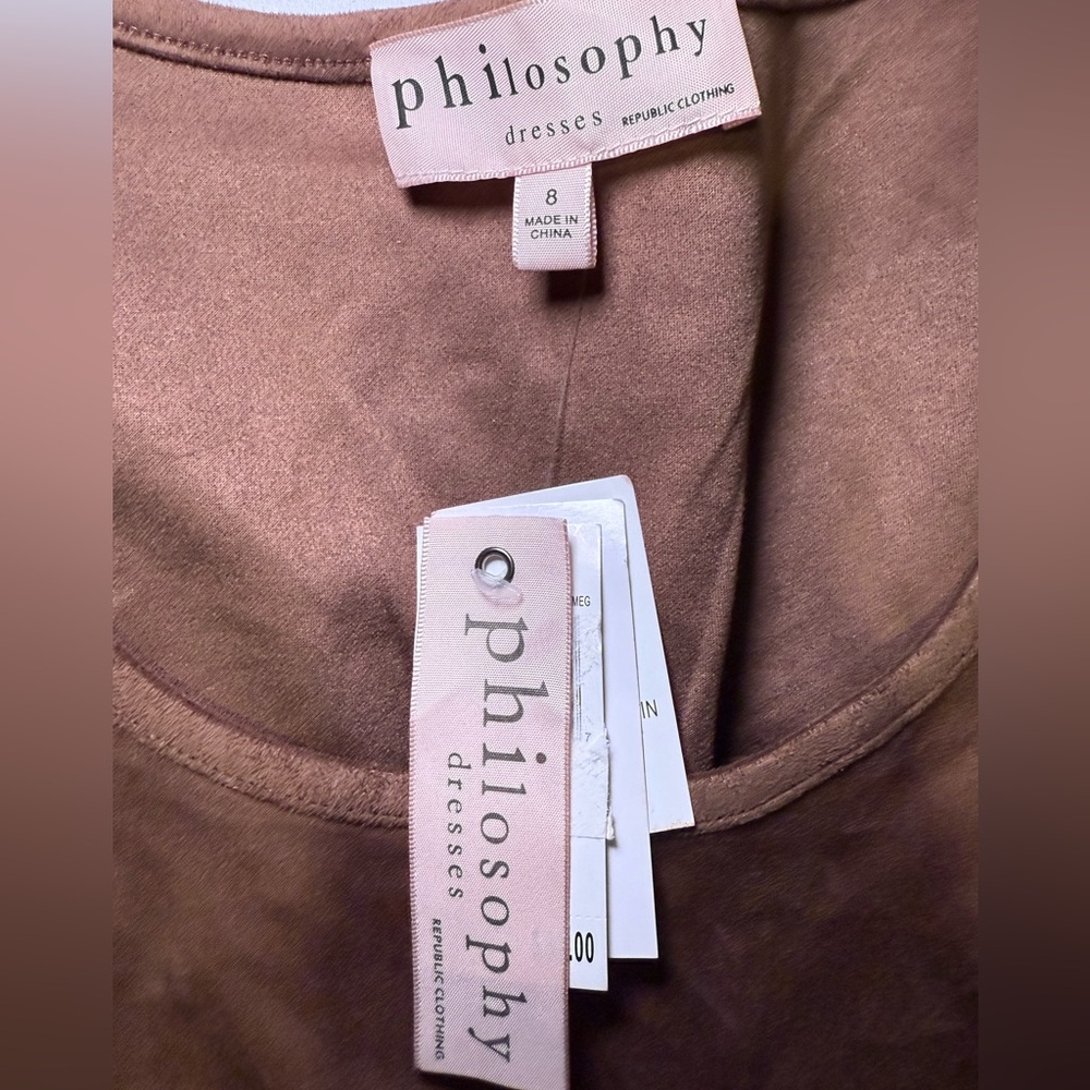 Philosophy Faux Suede Dress - Picture 3 of 4